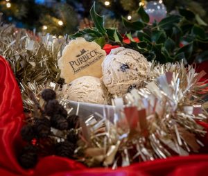 Christmas pudding Ice cream. Introducing our new festive ice cream flavours- Purbeck Ice Cream