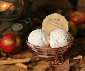 Purbeck Ice Cream Cinammon ice cream. Festive ice cream flavours 2024